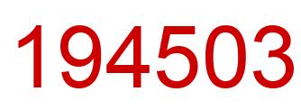 Number 194503 red image