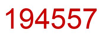 Number 194557 red image