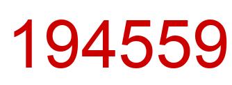 Number 194559 red image