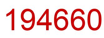 Number 194660 red image