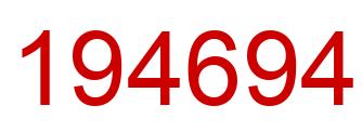 Número 194694 imagen rojo