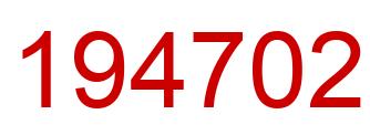 Número 194702 imagen rojo