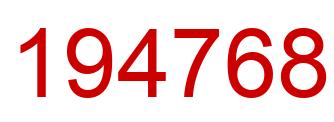 Number 194768 red image
