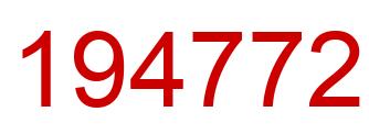 Number 194772 red image