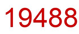 Number 19488 red image