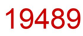 Number 19489 red image