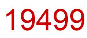 Number 19499 red image