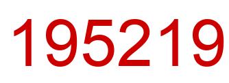 Number 195219 red image