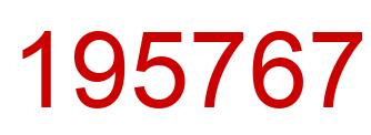 Número 195767 imagen rojo