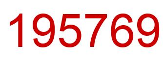 Número 195769 imagen rojo
