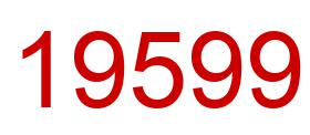 Number 19599 red image