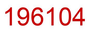 Number 196104 red image