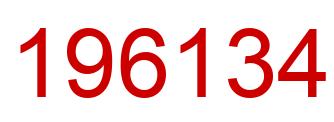 Number 196134 red image