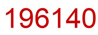 Number 196140 red image