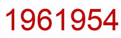 Number 1961954 red image
