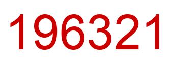 Number 196321 red image