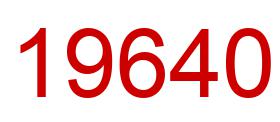 Number 19640 red image