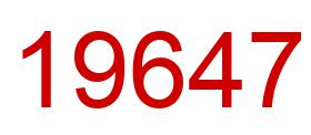 Number 19647 red image