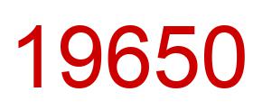 Number 19650 red image