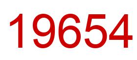 Number 19654 red image