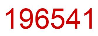 Number 196541 red image