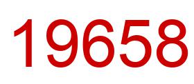 Number 19658 red image