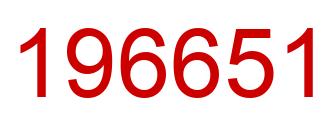 Number 196651 red image