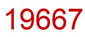 Number 19667 red image