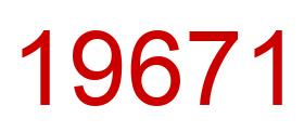 Number 19671 red image