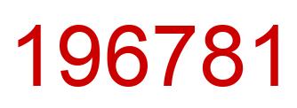 Number 196781 red image