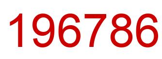 Number 196786 red image