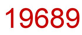 Number 19689 red image