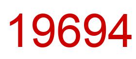 Number 19694 red image