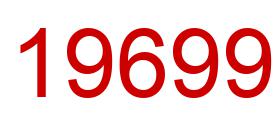 Number 19699 red image