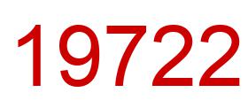 Number 19722 red image