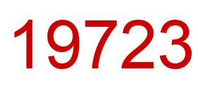 Number 19723 red image