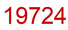 Number 19724 red image
