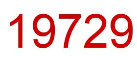 Number 19729 red image