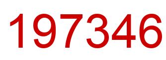 Number 197346 red image