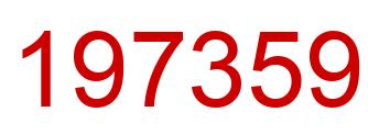 Number 197359 red image
