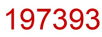 Number 197393 red image