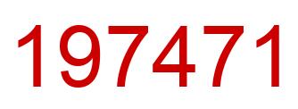 Number 197471 red image