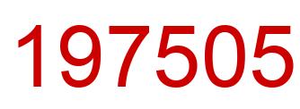Número 197505 imagen rojo