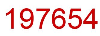 Number 197654 red image