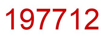 Number 197712 red image
