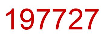Number 197727 red image