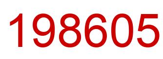 Number 198605 red image