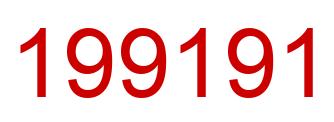 Number 199191 red image