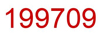 Number 199709 red image