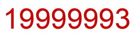 Número 19999993 imagen rojo